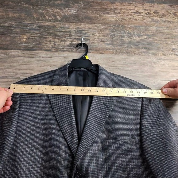 Haggar Charcoal Gray Textured Jacket Blazer - Picture 8 of 14
